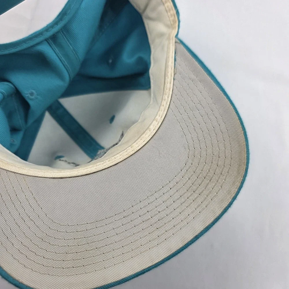 Vintage Florida Marlins Hat Cap Snap Back Mens One Size Teal MLB Baseball 90s